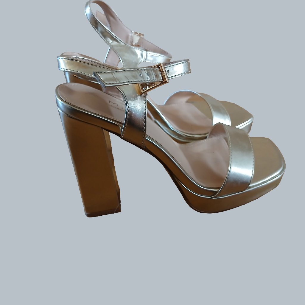 "MIA" Gold Metallic High Heeled Shoes Size 3/3.5 eur 36