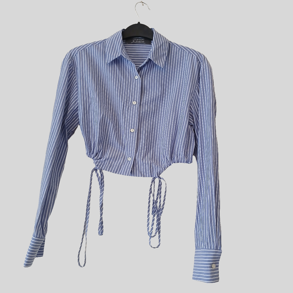 Primark Penneys Blue Cropped Shirt Size 6/8