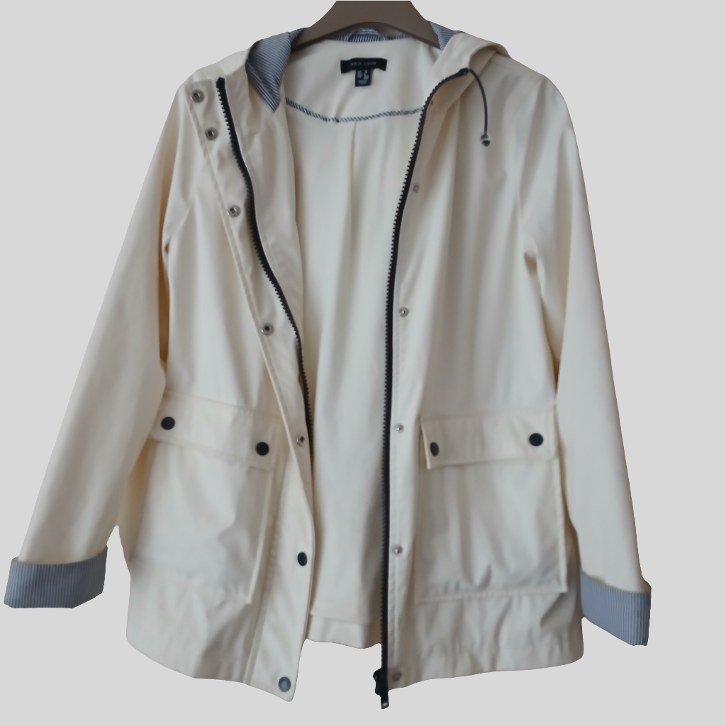 New Look White Rain Coat Size 10