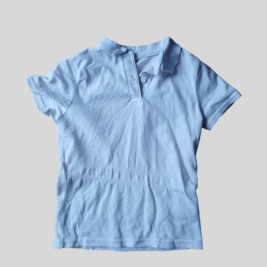 F&F White Polo T-Shirt Age 7-8 - School Uniform