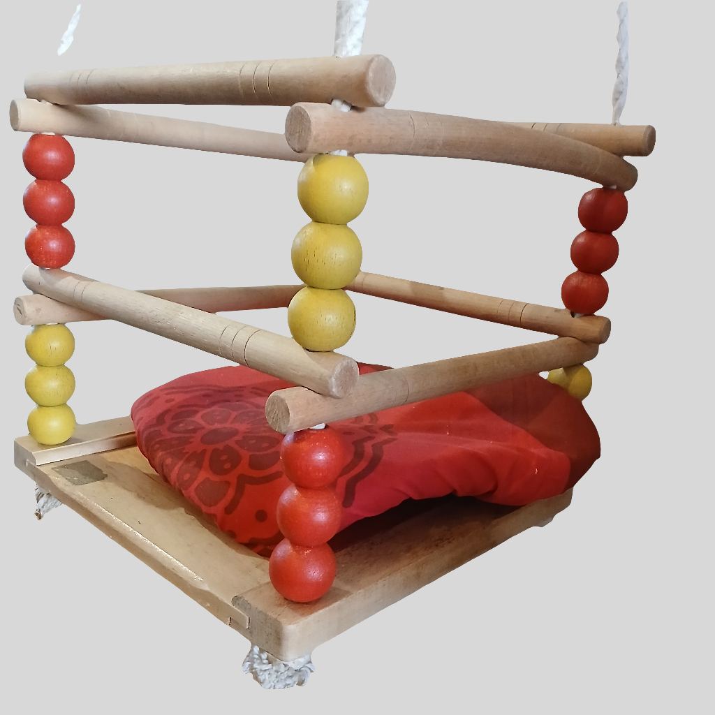 Wooden Adjustable Baby Swing