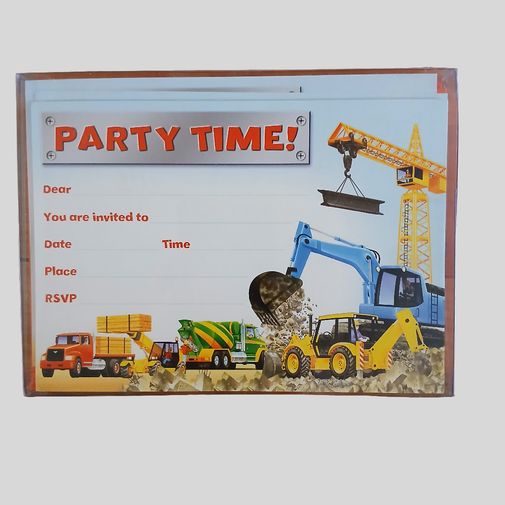 10 Party Invitations with Envelopes In Box