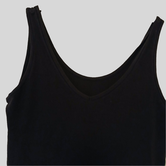 Black Vest Top Size L