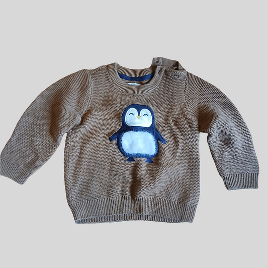 C&A Penguin Jumper Age 9-12 months
