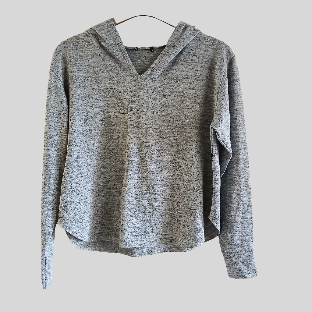 Grey Sweatshirt Hoodie Size S/M