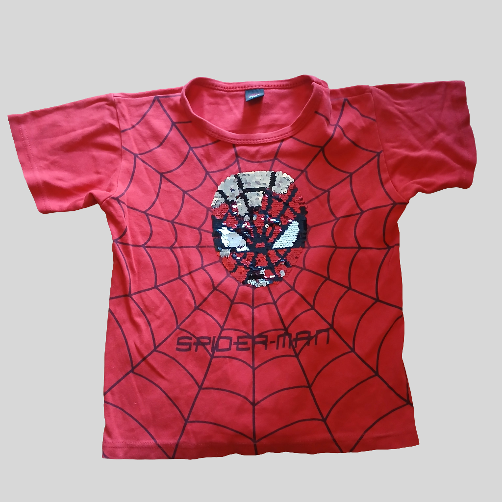Spiderman Sequin Red T-Shirt Age 10