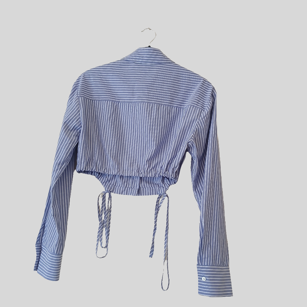 Primark Penneys Blue Cropped Shirt Size 6/8