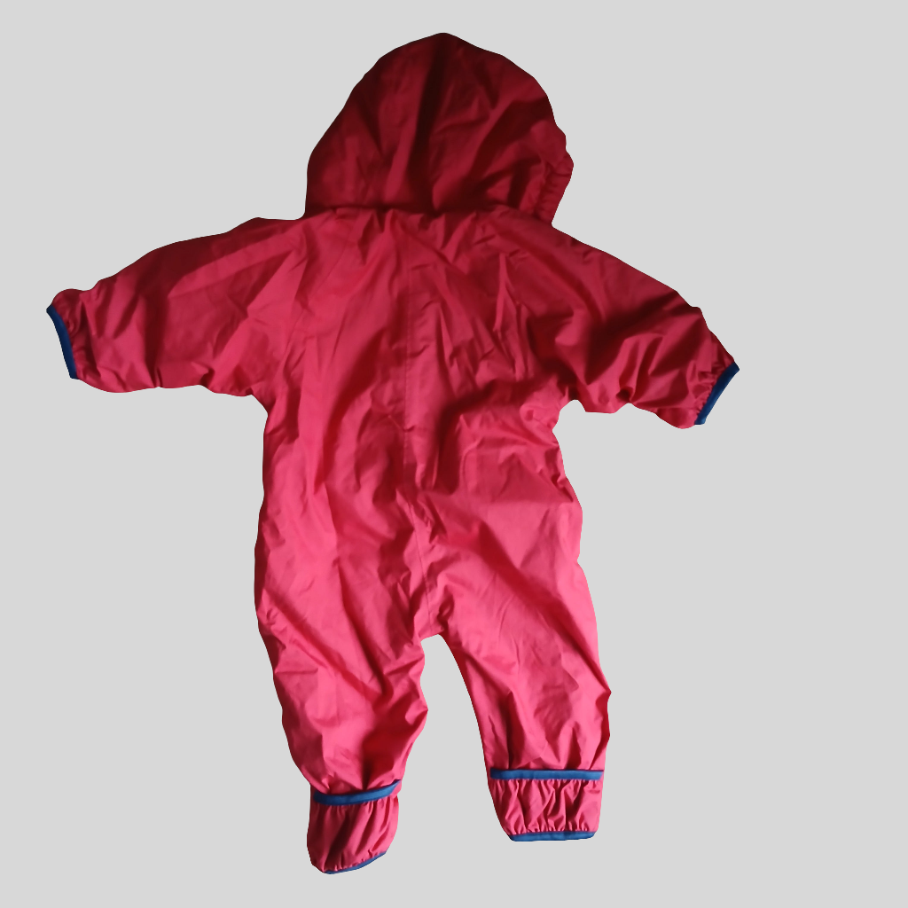 JoJo Maman Bébé Red Puddle Suit Snowsuit Age 6-9 months