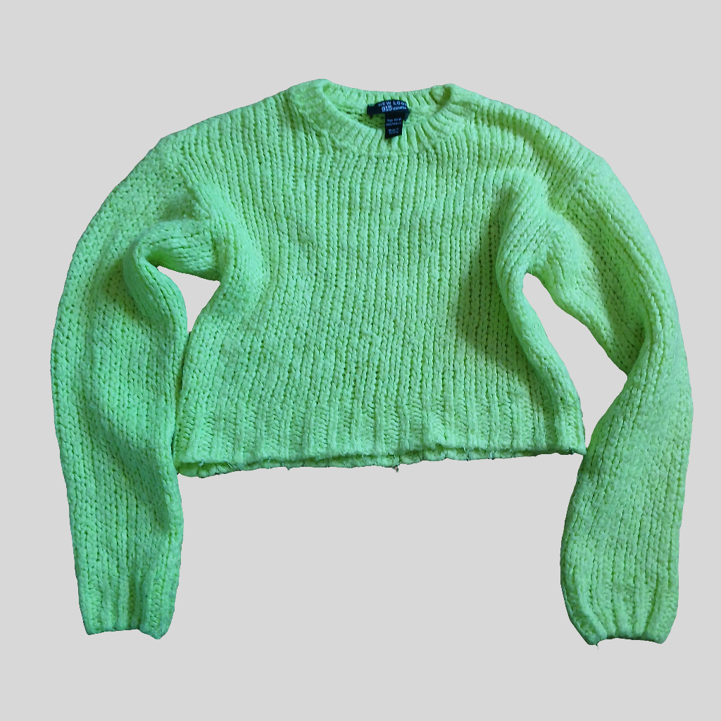New Look 915 Neon Green Cropped Jumper Age 10-11