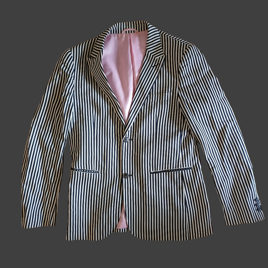 Vintage Designer Stefano Conti Striped Blazer Size 40