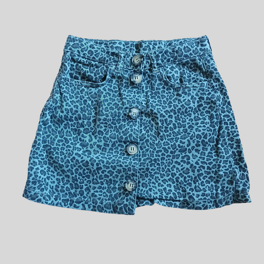 Dunnes Leopard Print Skirt Age 9