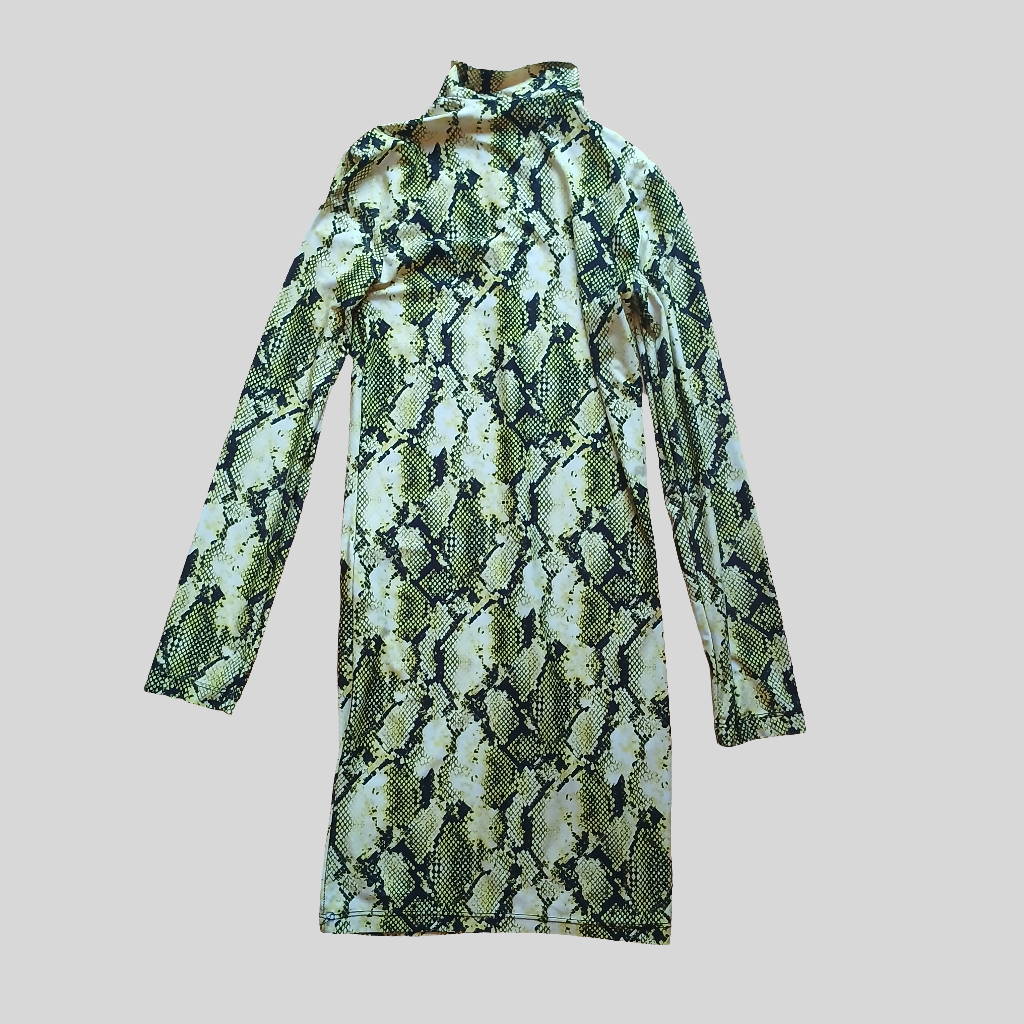 Bershka Snake Print Dress Size S