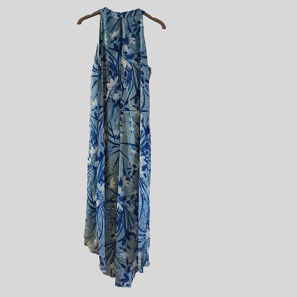 Kate and Lily Blue Floral Summer Dress Size 12