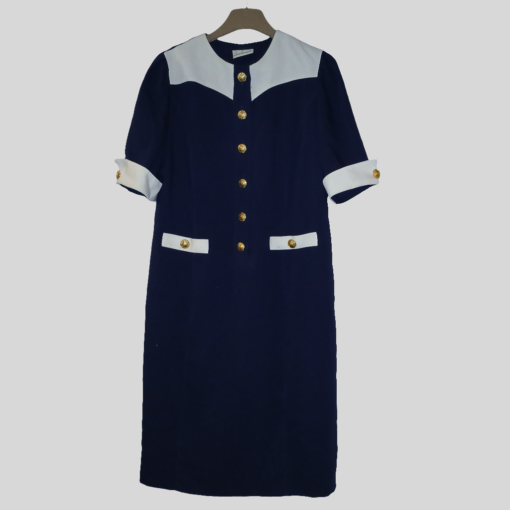 Vintage Schneberger Navy Dress Size 14