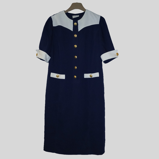 Vintage Schneberger Navy Dress Size 14