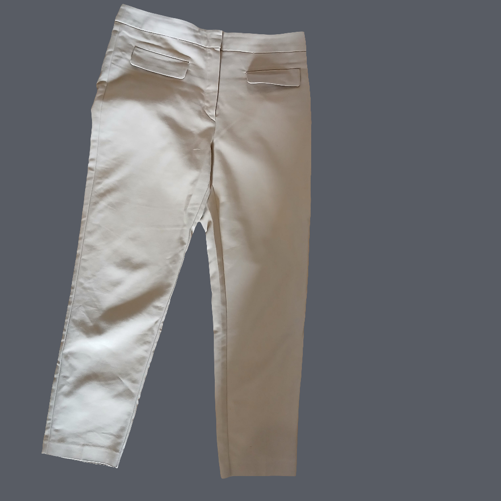 Mango Basics Tan Beige Trousers Size 8