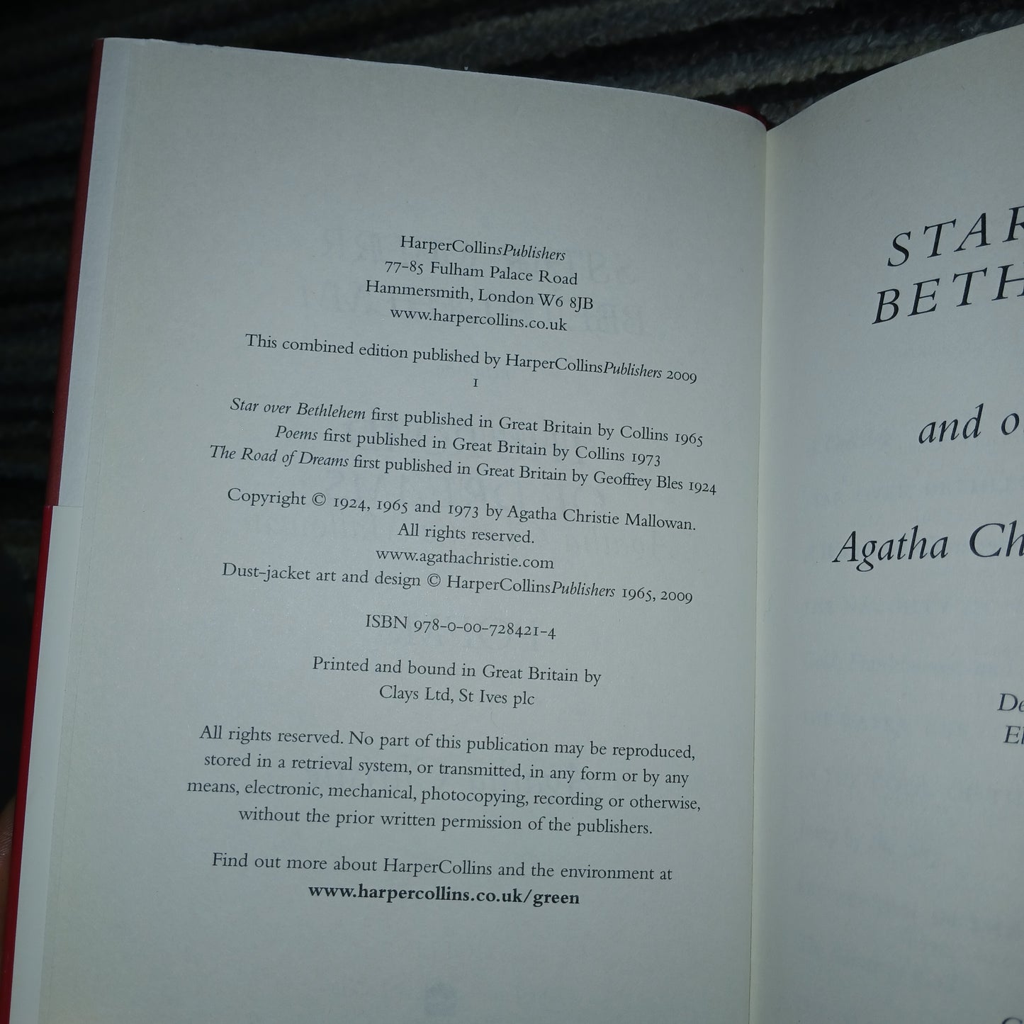 Collectable Star Over Bethlehem and other stories by Agatha Christie