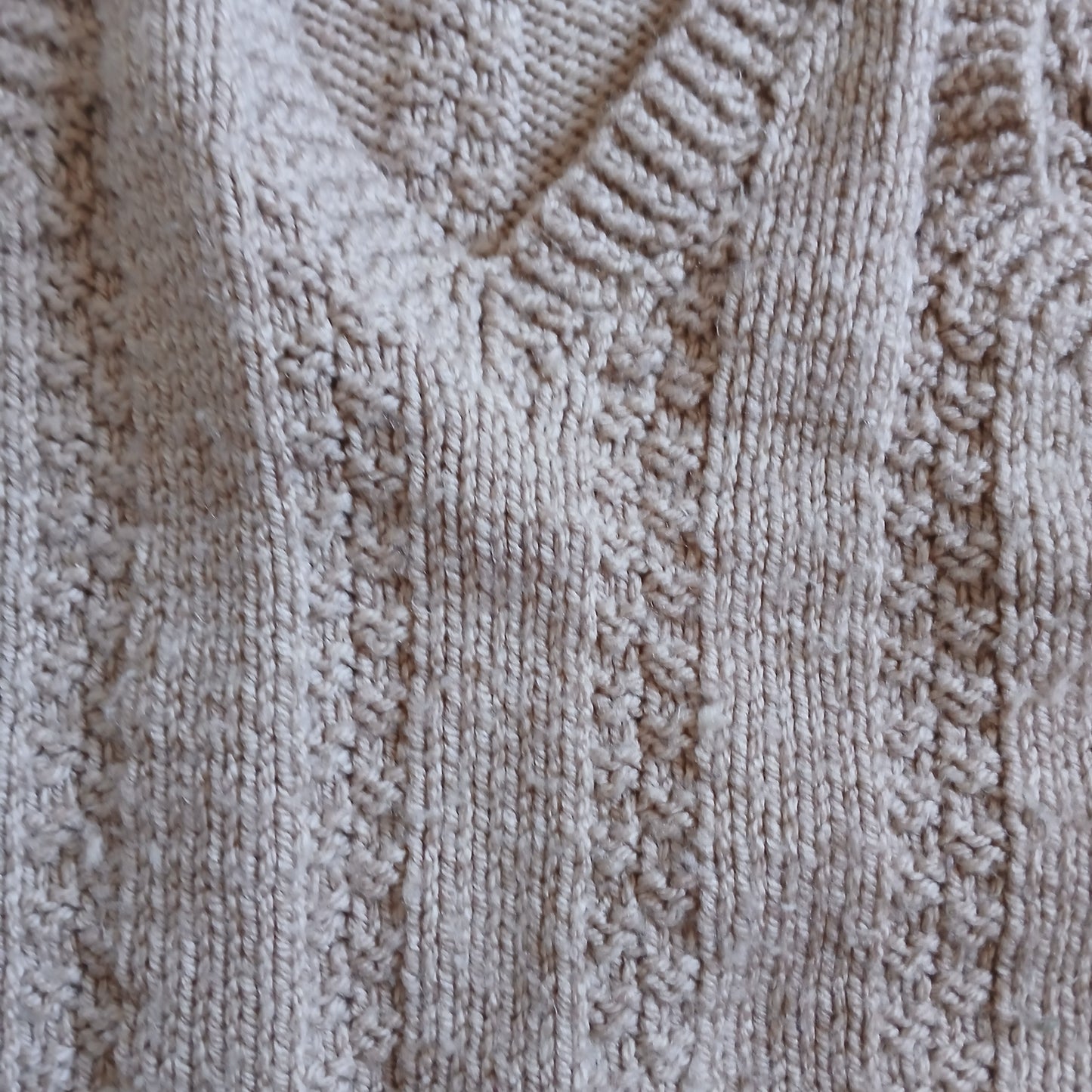 Beige Knitted Jumper Vest Approx Age 6