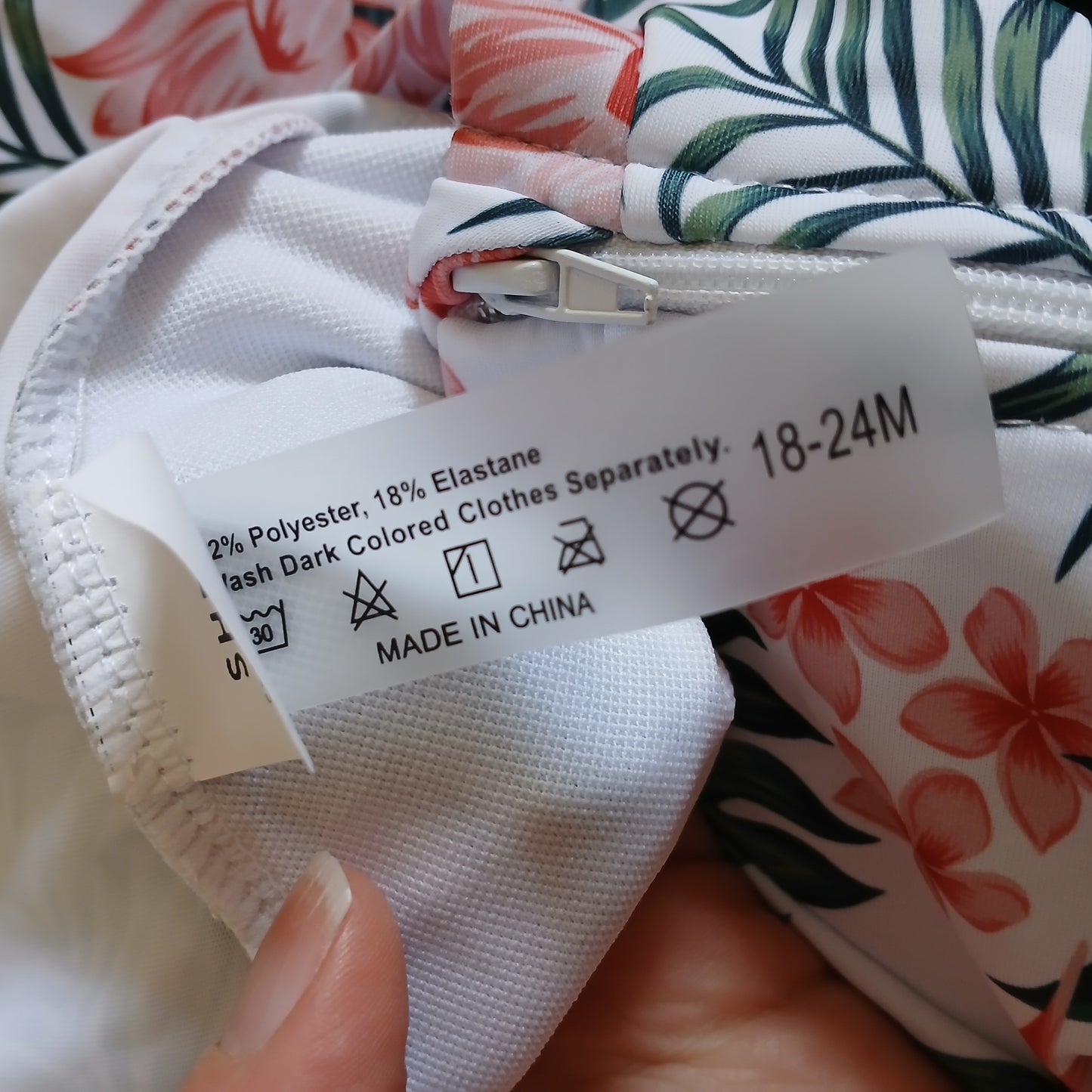 Shein Swimming Costume with Hat Age 18-24 months