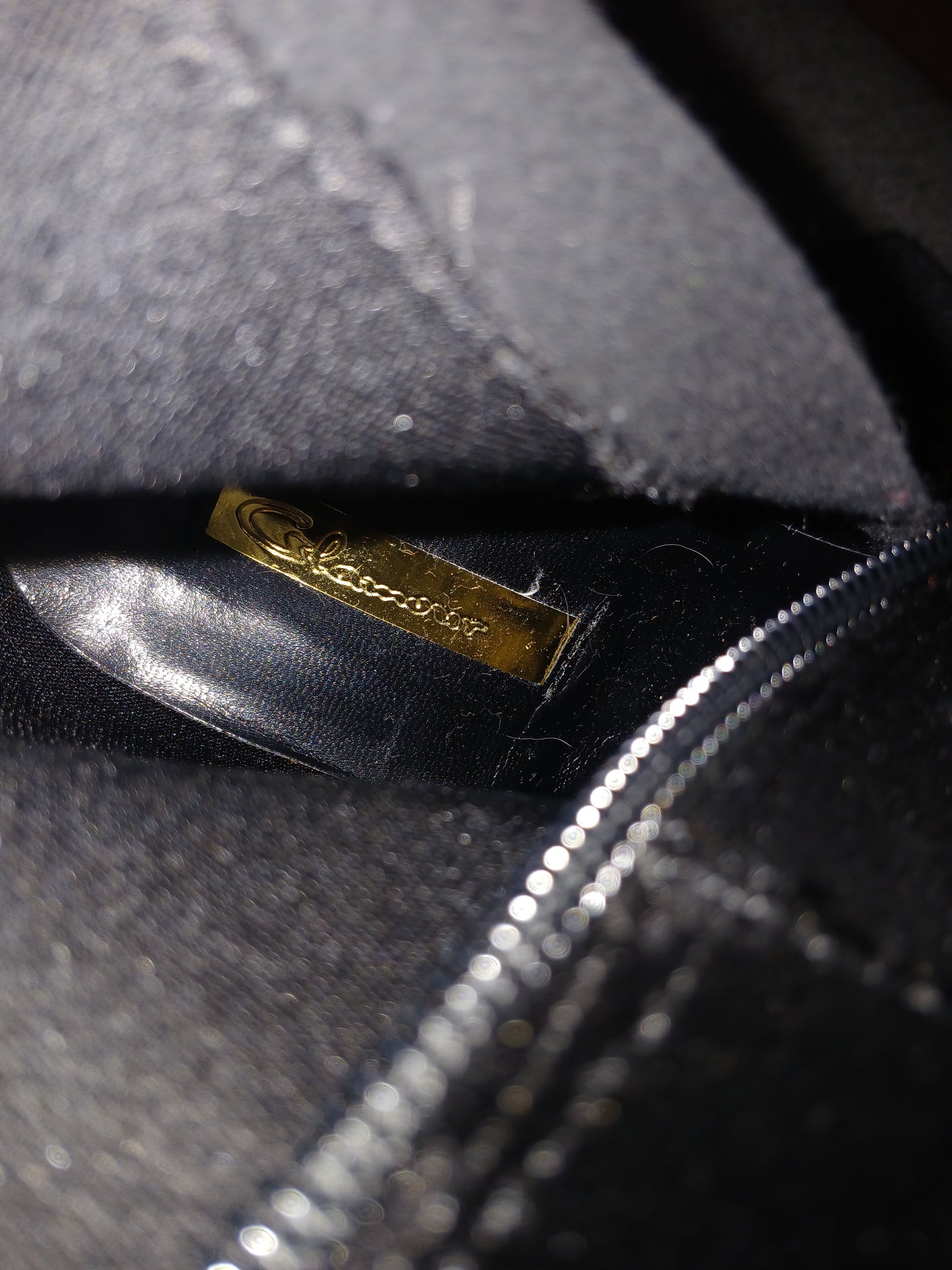 "Glamour" Black Velvety Boots with Embroidered Flowers and Glitter Heel Size 37