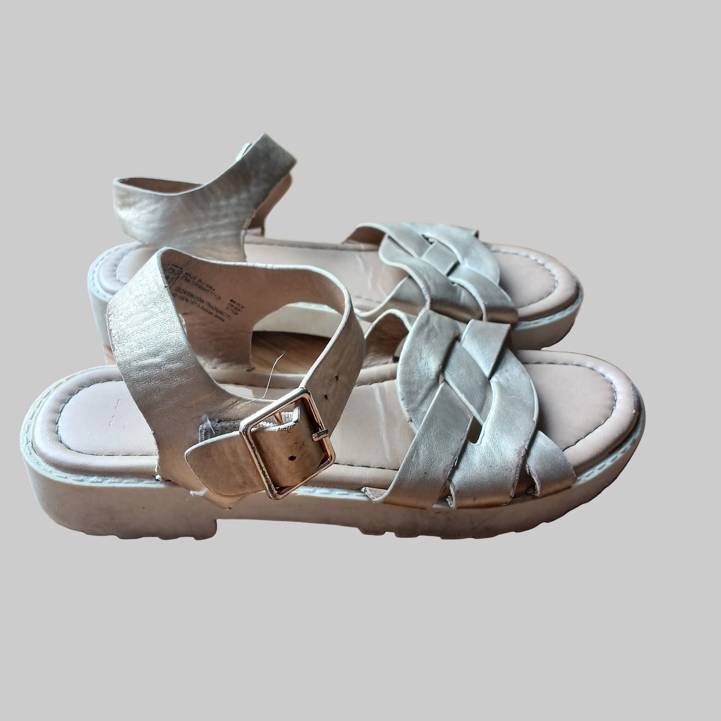F&F Gold Sandals Size UK 13 EU 32