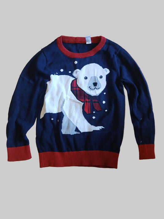 Polar Bear Christmas Jumper Age 4