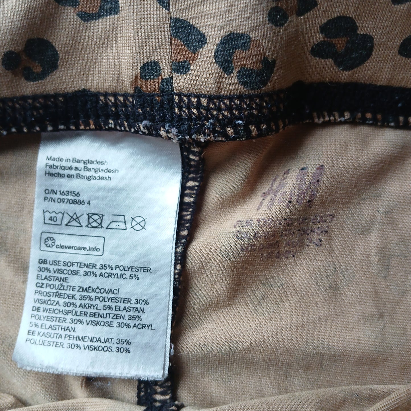 H&M Leopard Print Leggings Age 6-8