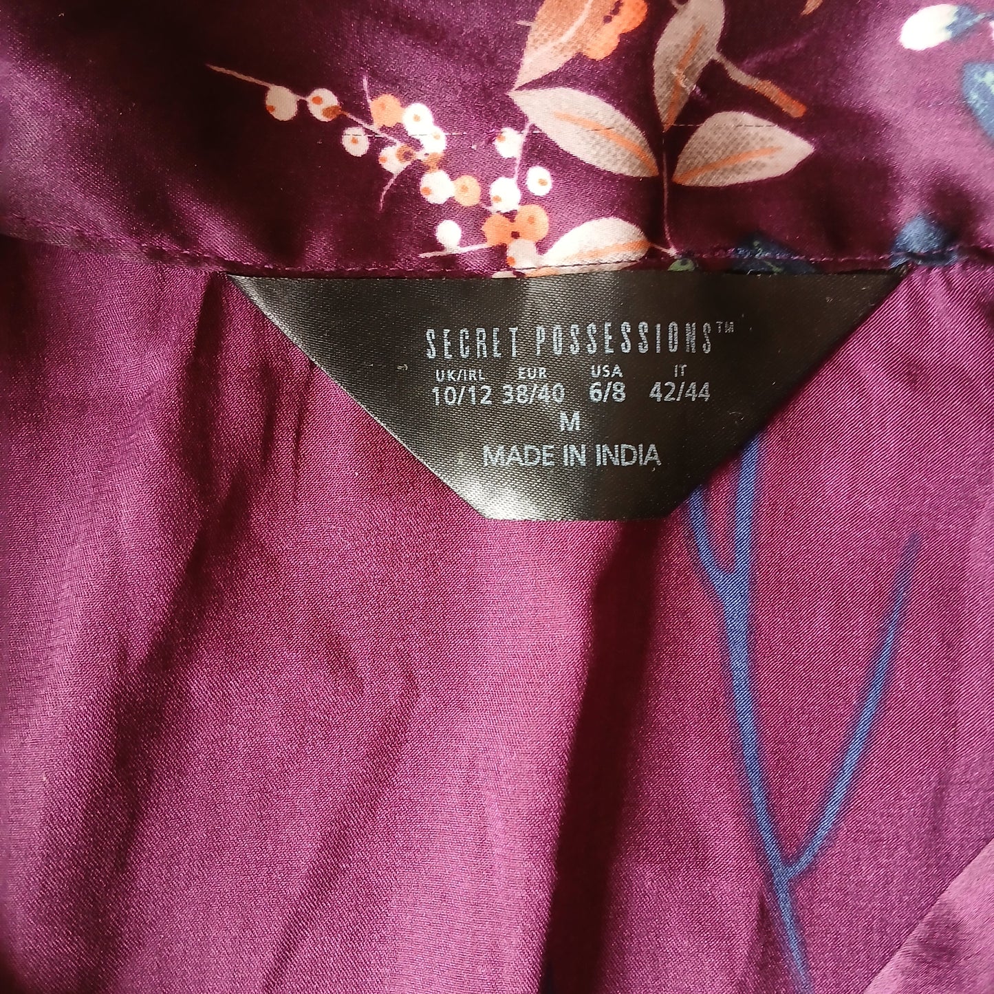 Secret Possessions Pyjama Top Size 10/12