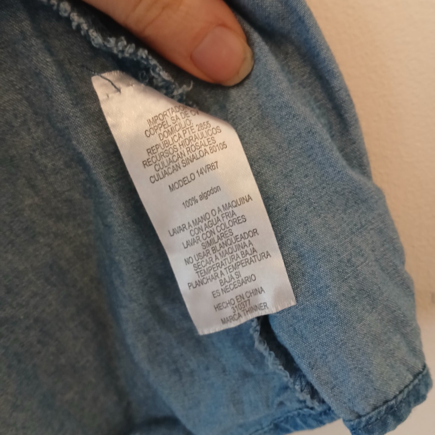 "Thinner" Denim Dress Approx Size S/M