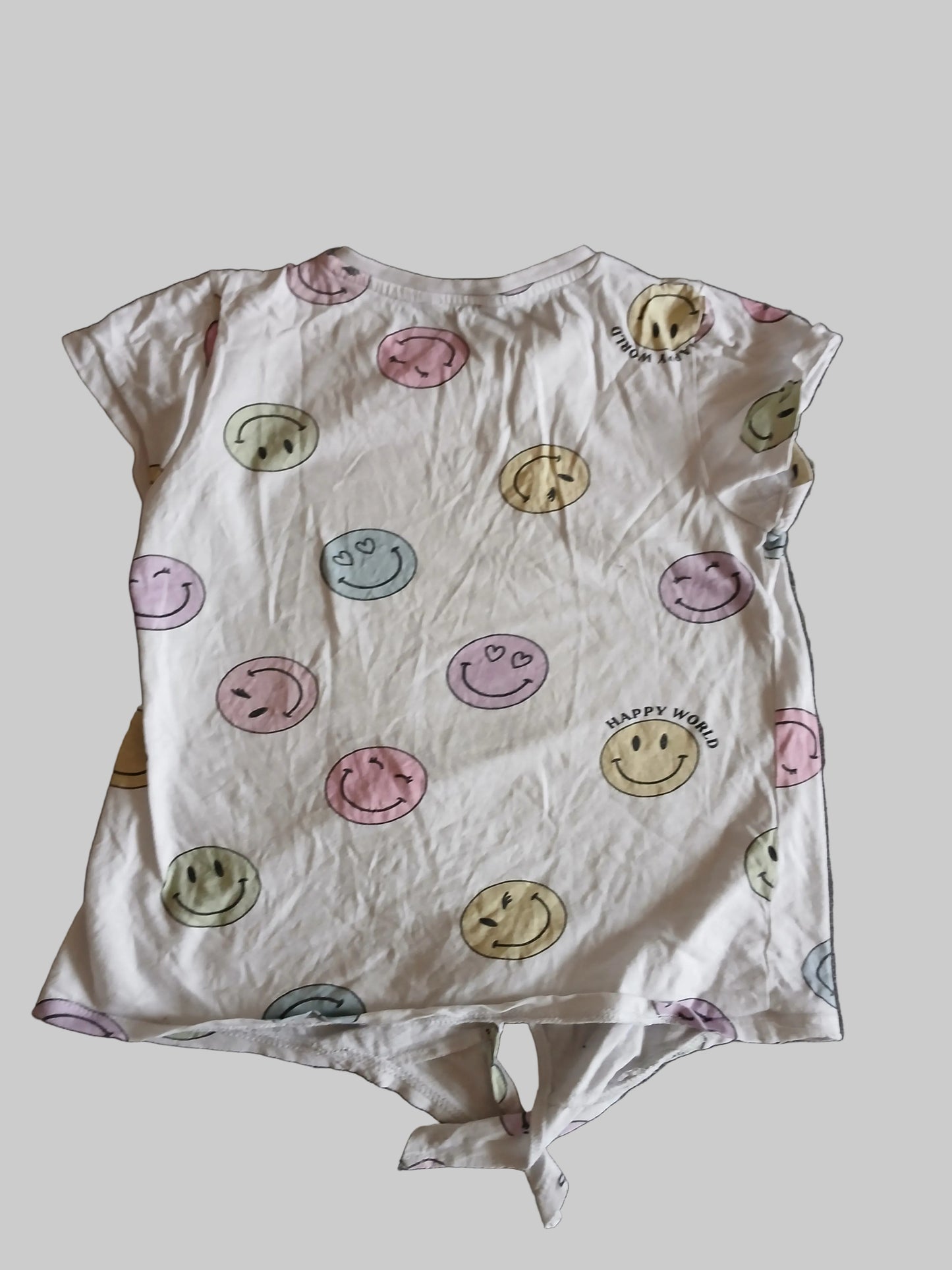 Pep&Co Smiley Face T-Shirt Age 7-8