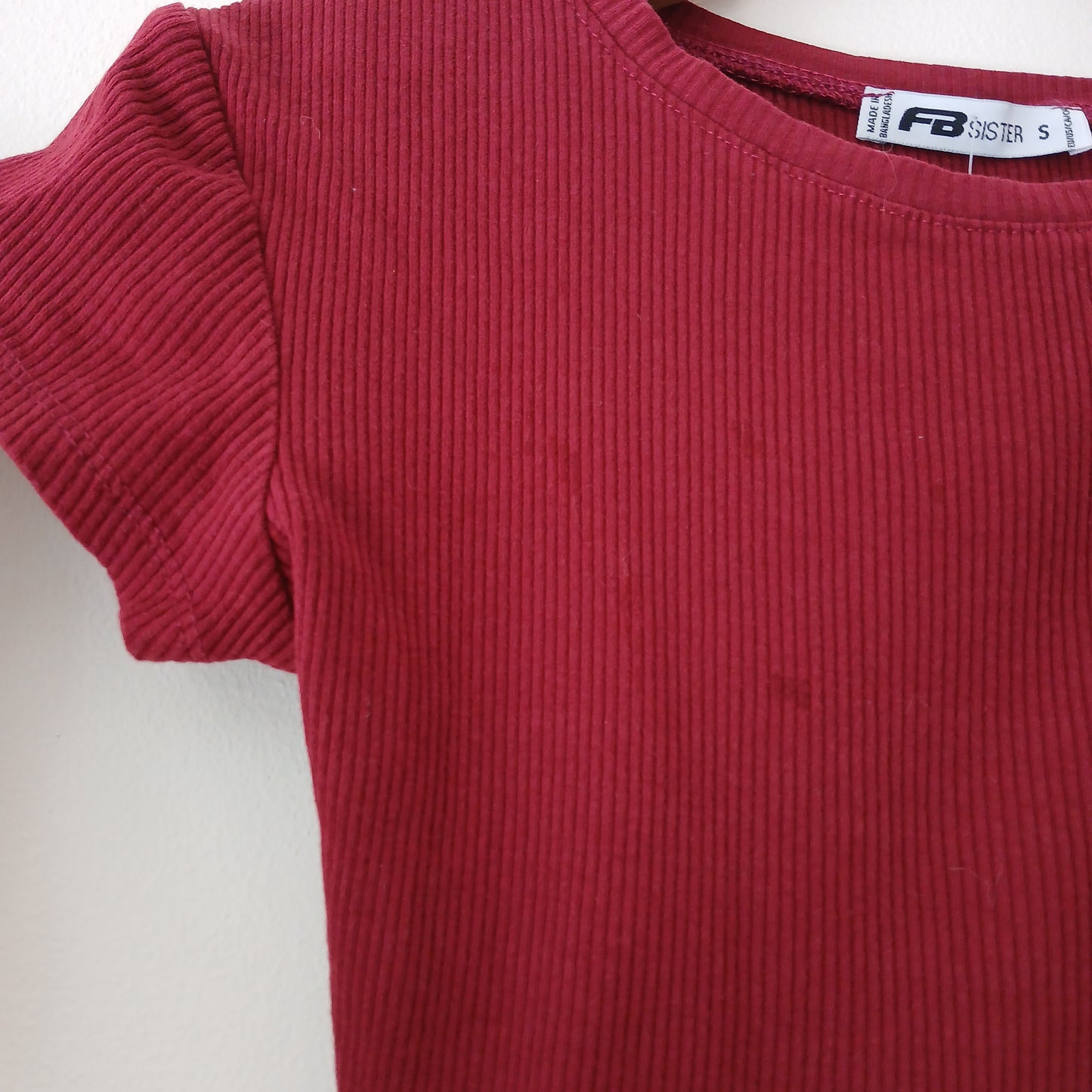 FB Sister Red Crop Top Size S