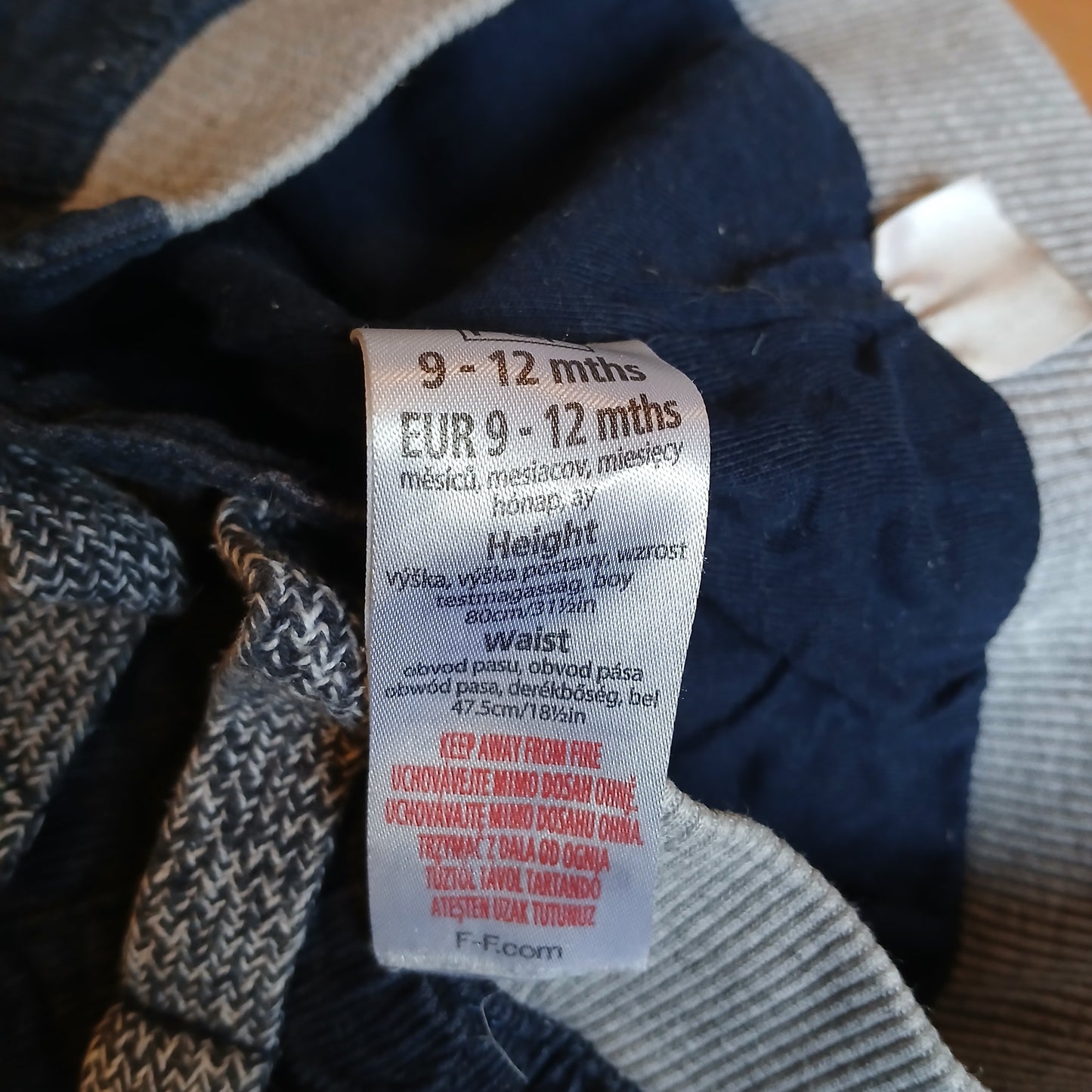 F&F Blue Trousers Age 9-12 months