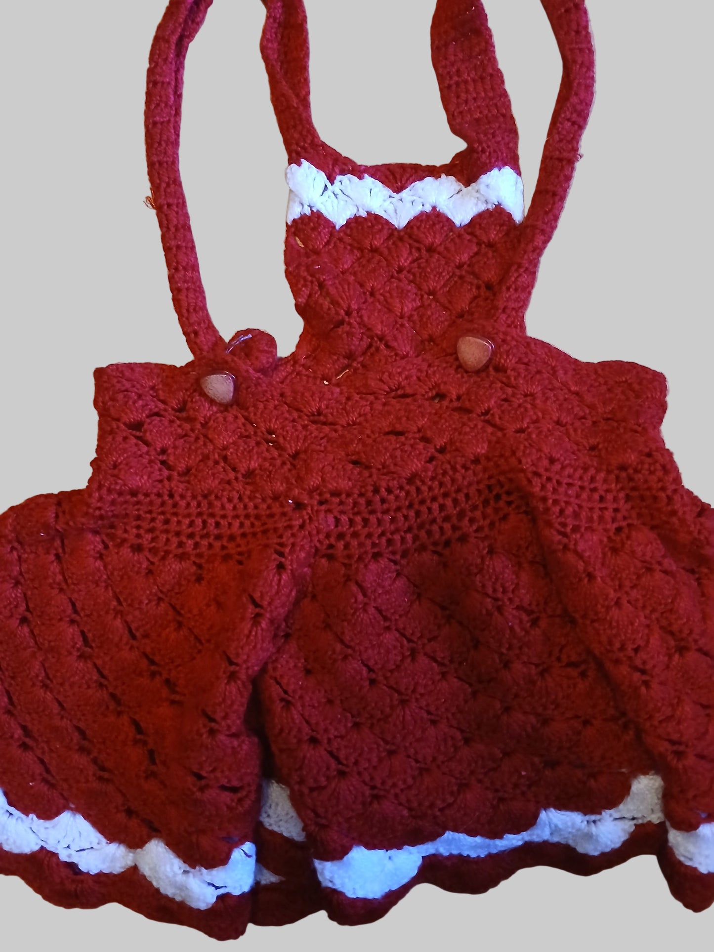 Crocheted Baby Dress Approx Age 3-6 months