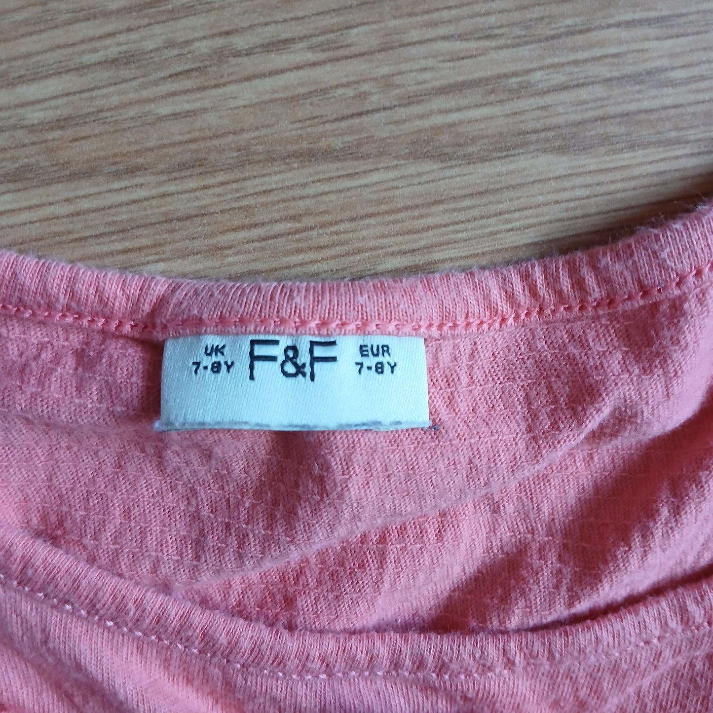 F&F Salmon Pink Dress Age 7-8