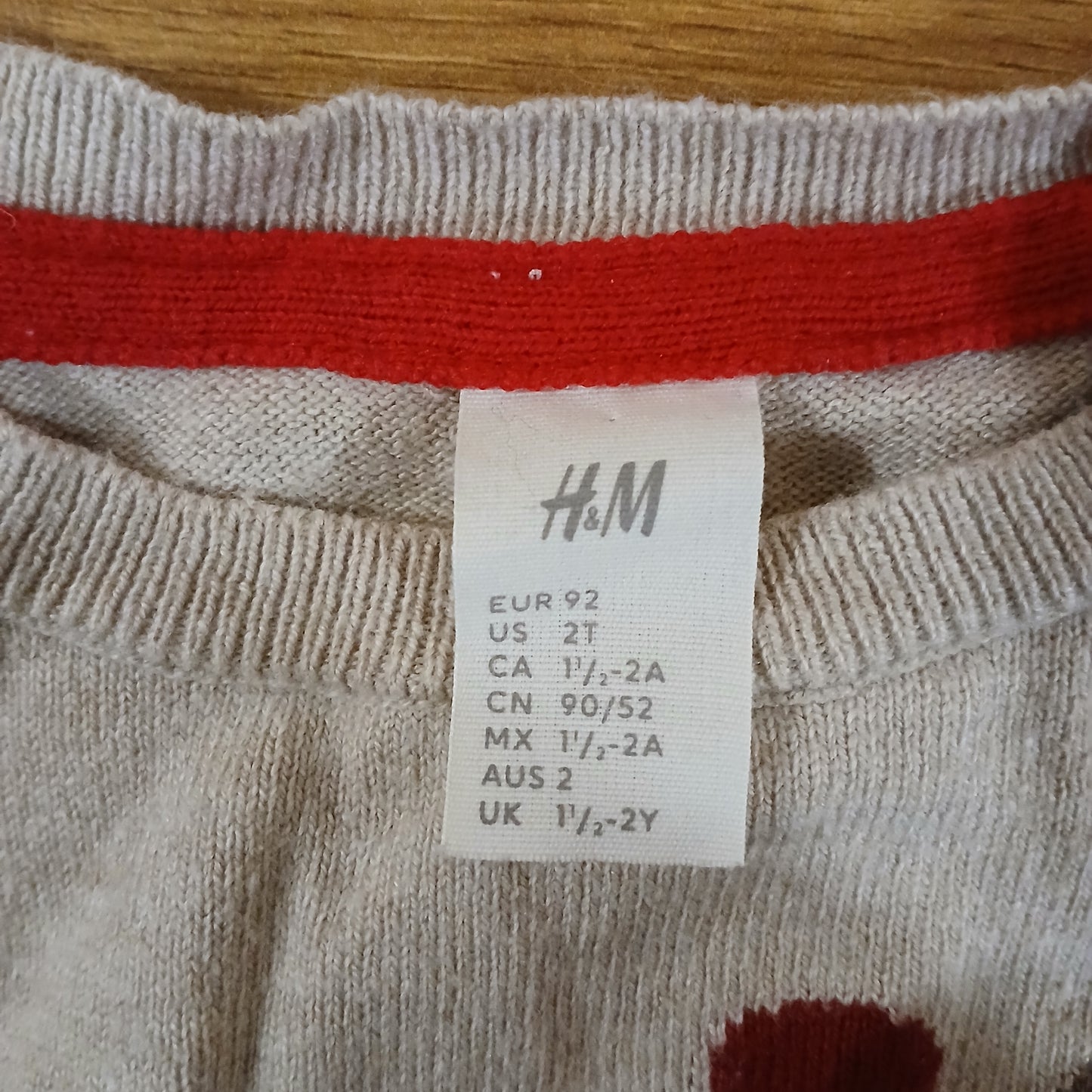 H&M Christmas Reindeer Jumper Age 18-24 months