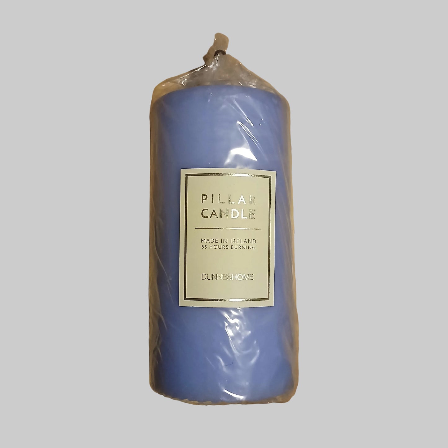Brand New Dunnes Blue Pillar Candle