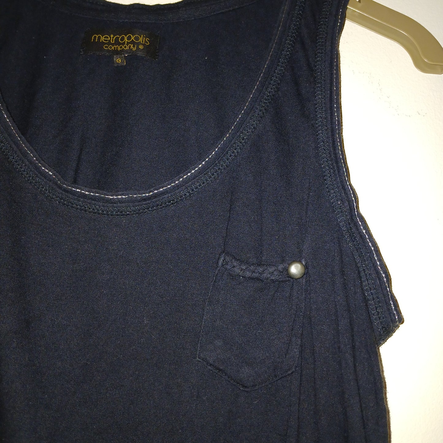 Metropolis Black Vest Top Approx Size M