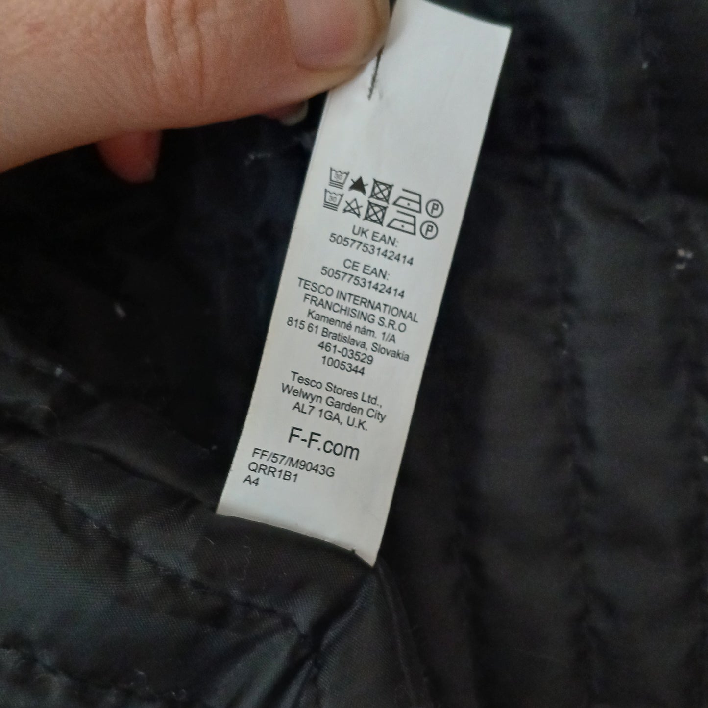 F&F Black/Green Parka Coat Size 10