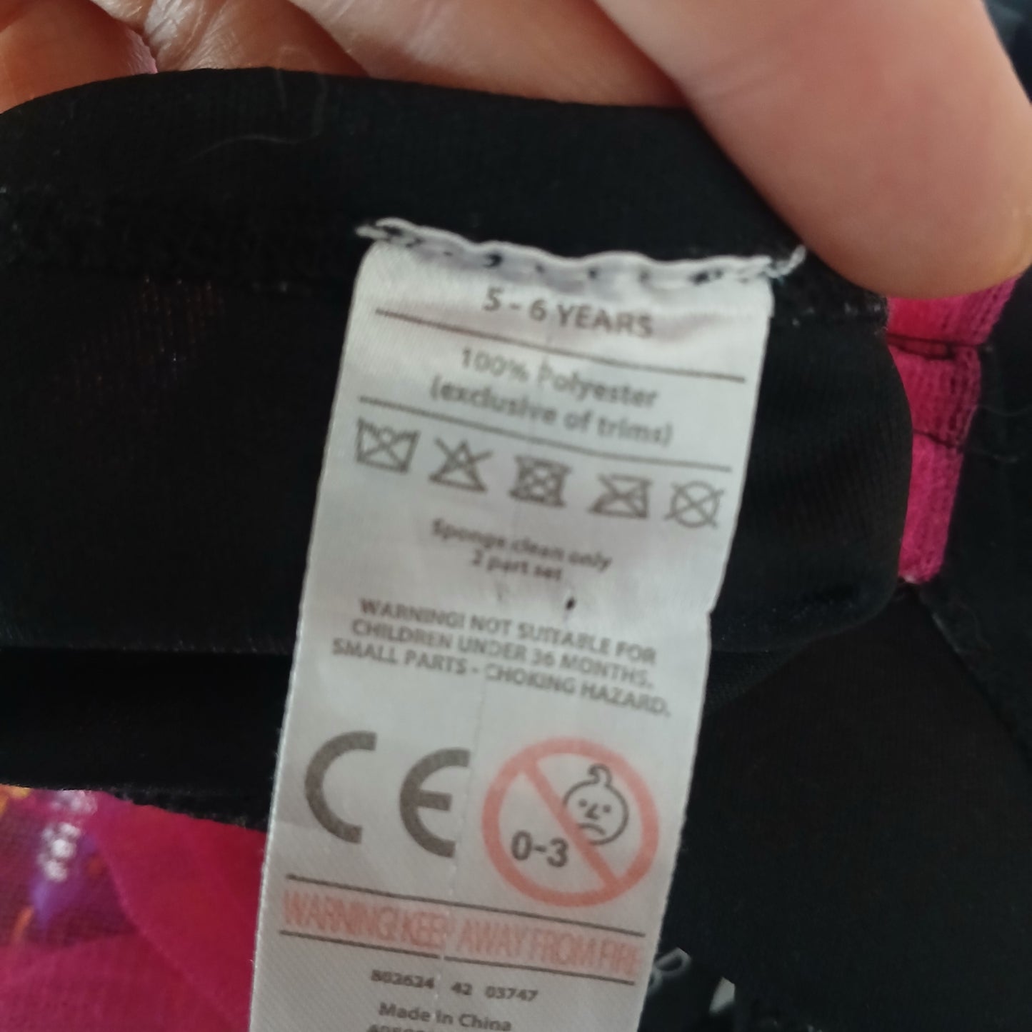 Skeleton Day of the Dead Halloween Dress Age 5-6