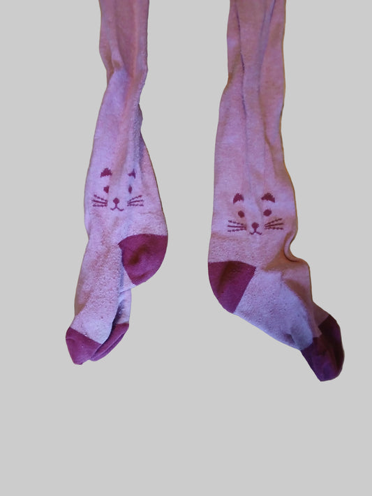 TCM Pink Cat Tights Age 5-6