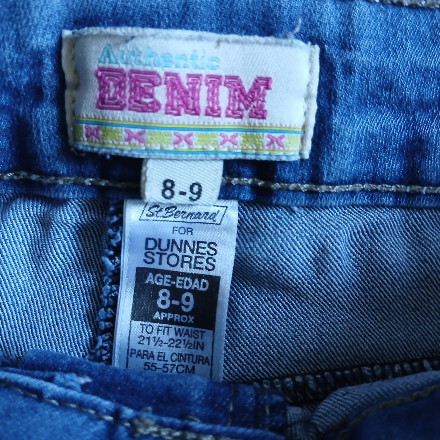 Dunnes Denim Shorts Age 8-9