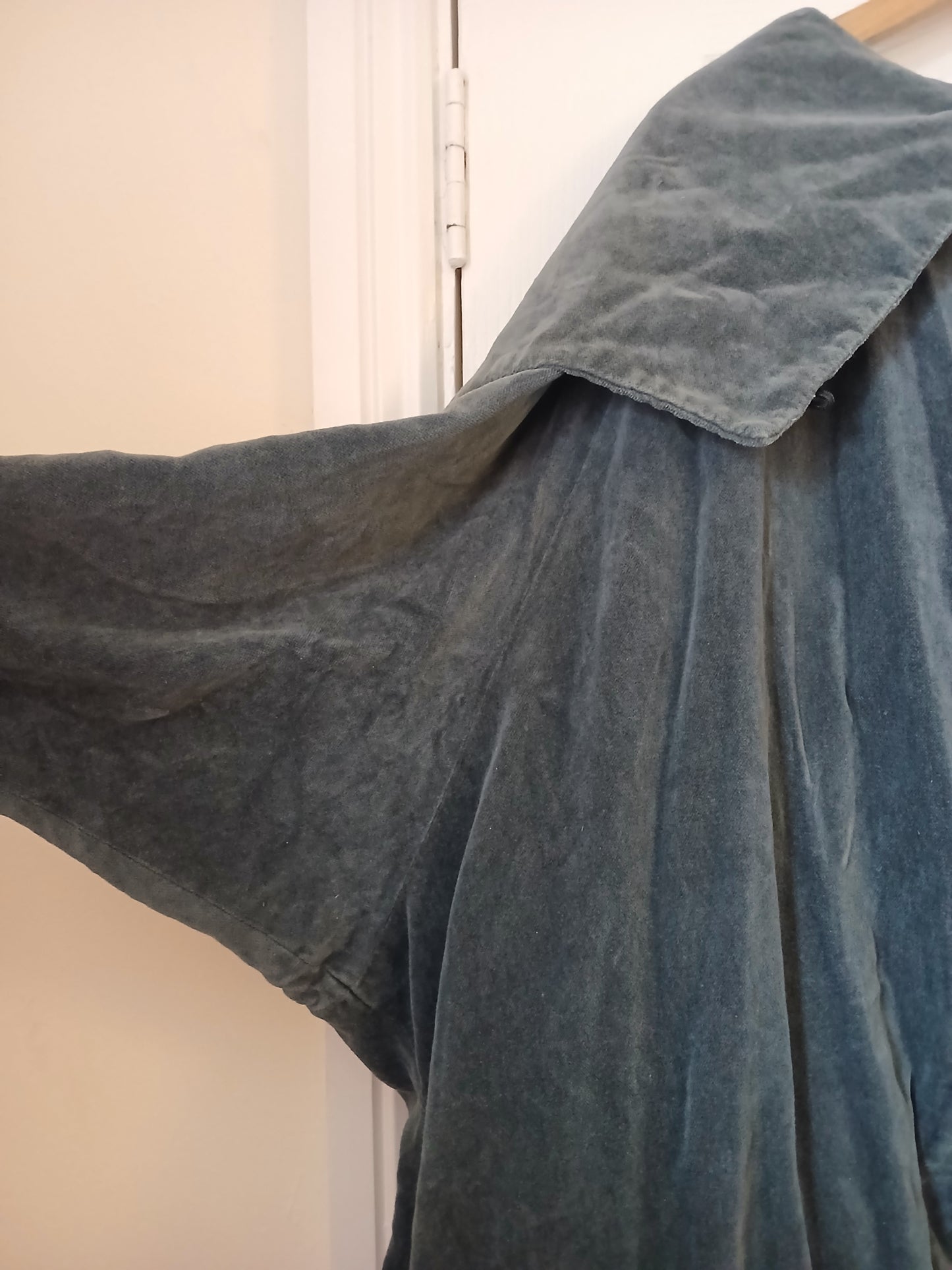 Vintage Chinatown by John Rocha Grey Velvet-Feel Opera Style Coat Size 14