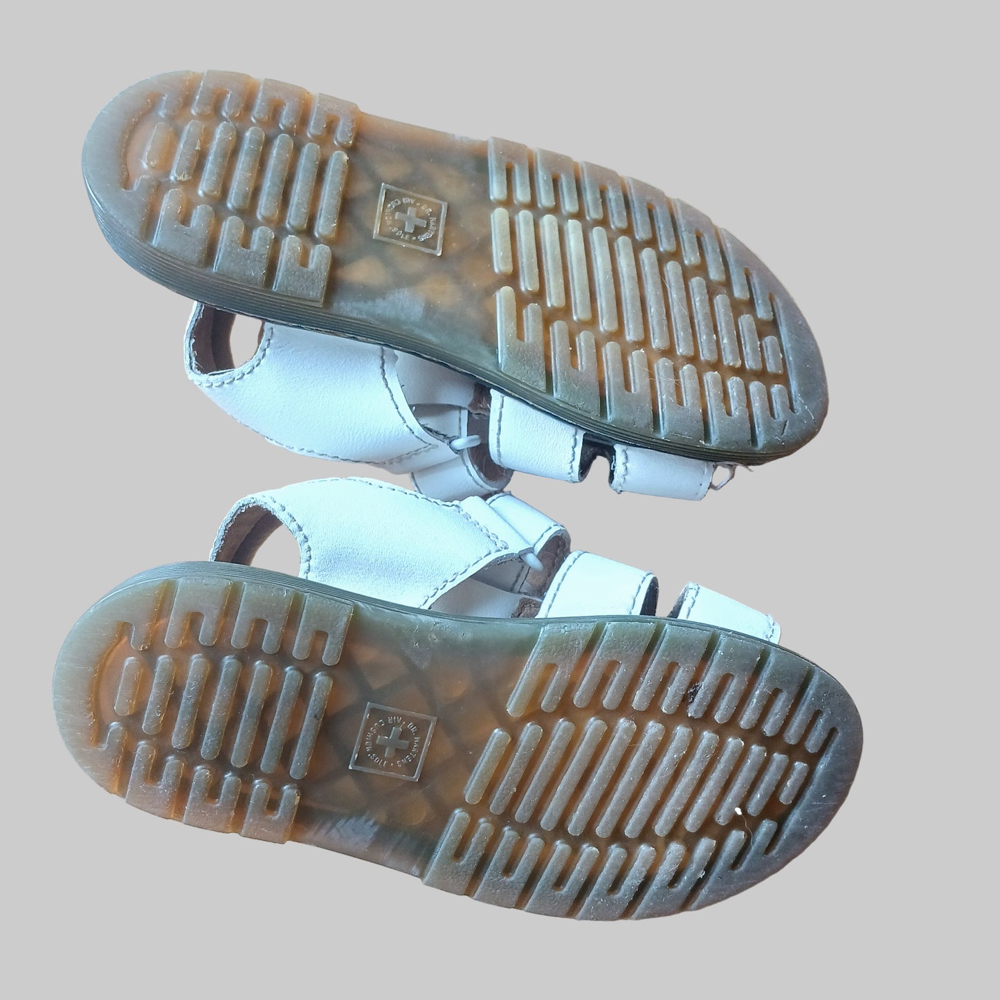 Dr Martens Youth White Moby Sandals Size 11 Eu29