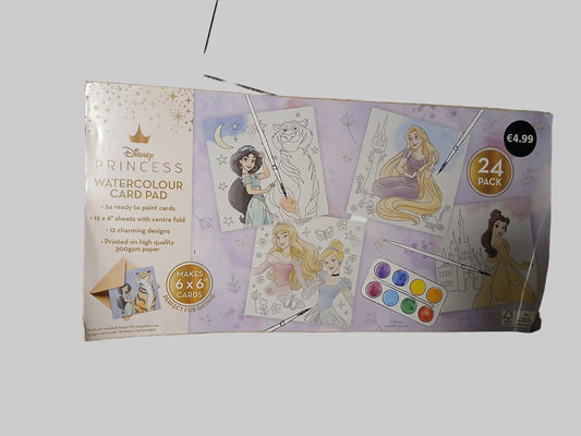 Disney Princess Watercolour Card Pad
