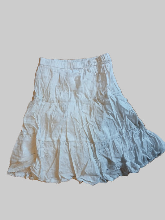 Dunnes White Skirt Age 6