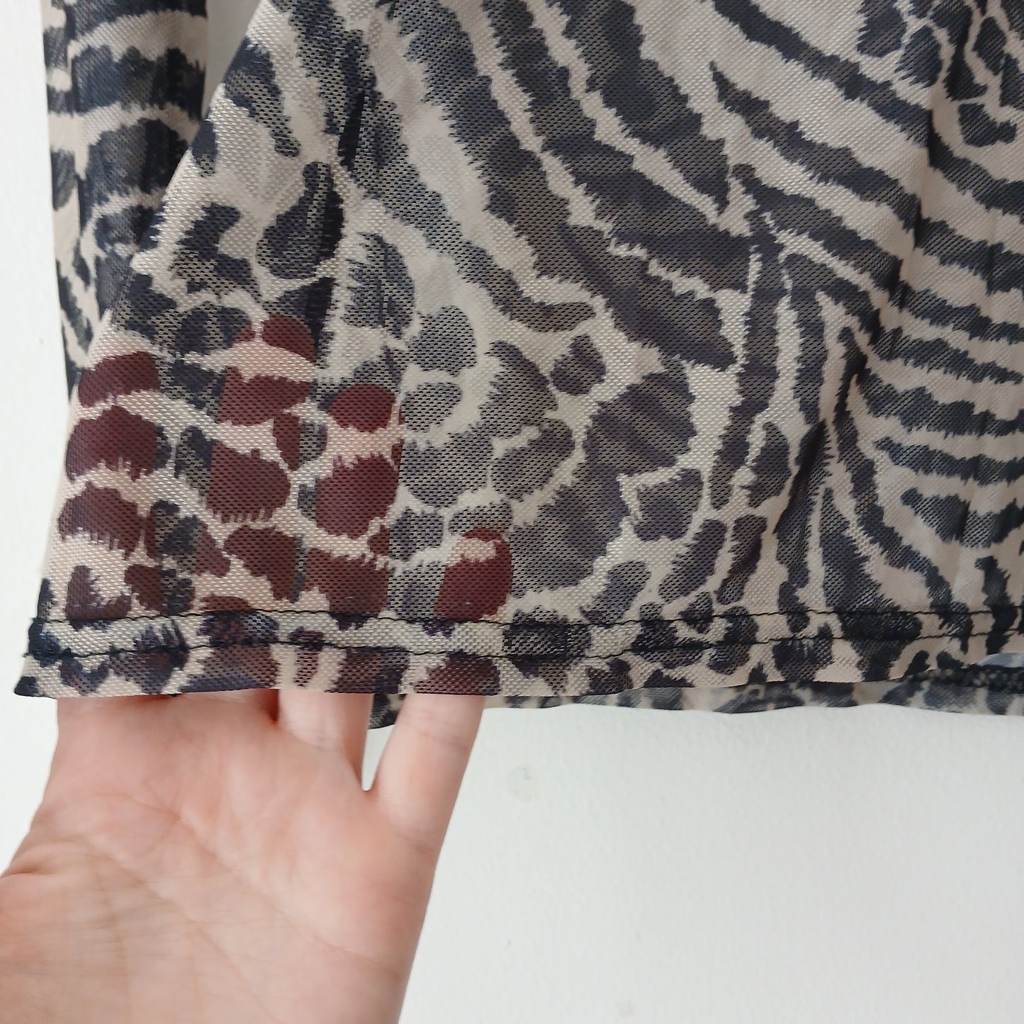 Ayanapa Animal Print Top Size Small