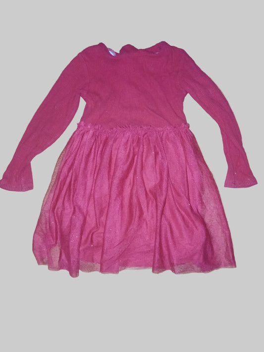 Red Dunnes Dress Age 6-7