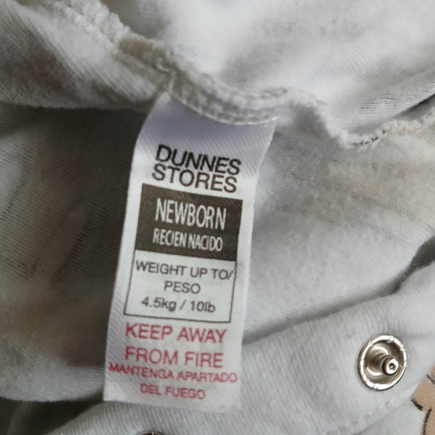 Dunnes Babygrow Sleepsuit Age Newborn