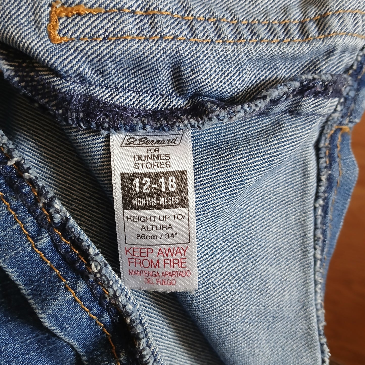 Dunnes Denim Dress Age 12-18 months