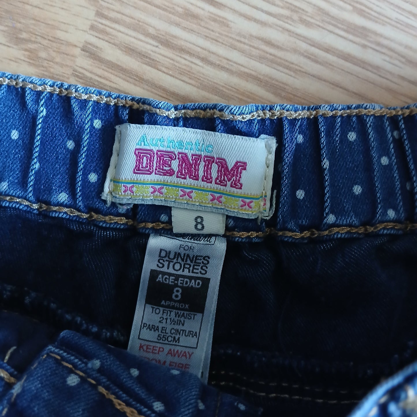 Dunnes Denim Shorts Age 8